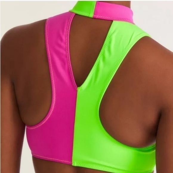 New LoveShackFancy x Hurley Max Solid Blocked High Neck Bikini Top NWT Small - Picture 11 of 17